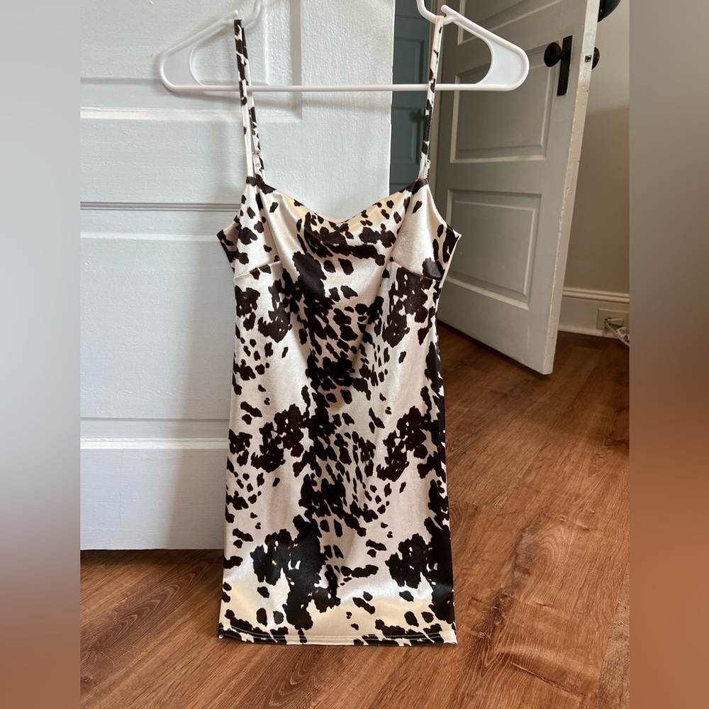 Urban outfitter mini cow print dress